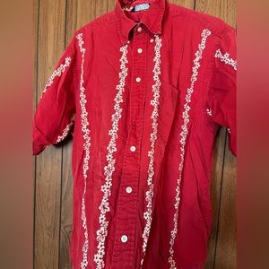 Nautica men’s L button down Hawaiian Shirt